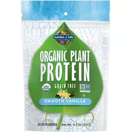 Garden of Life Organic Plant Protein Grain Free Smooth Vanilla Flavor 9.4 oz (265 g)