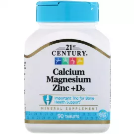 21st Century Cal Mag Zinc + D 90 Tablets