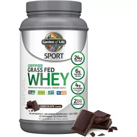 Garden Of Life Sport Certified Grass Fed Clean Whey Protein Chocolate 23.28 Oz(660g)