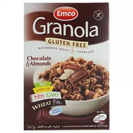 Emco Gluten Free Granola With Chocolate And Almonds 340g