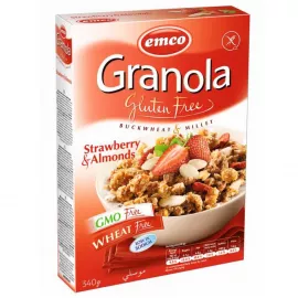 Emco Gluten Free Granola With Strawberries And Almonds 340g