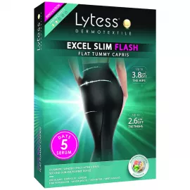 Lytess Excel Slim Flash Flat Tummy Capris Black L/XL