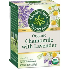 Traditional Medicinals Chamomile With Lavender Herbal Tea Bags 16's