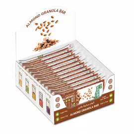Vegan Way’s Granola Bar Almond and Granola | Non-GMO | Gluten Free | Vegan | Nutrition Bars | Energy | Super Food Simple Ingredients | Healthy Snack | Breakfast Bars | Dairy Free | 12 x 40g Bars