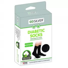 Go Silver Diabetic Socks Brown Size 35/38