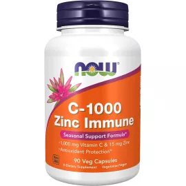 Now Foods Vitamin C-1000 Zinc Immune 90 Veg Capsules