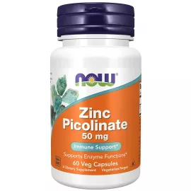 Now Foods Zinc Picolinate 50mg 60 Veg Capsules