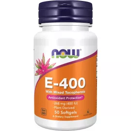 Now Foods Vitamin E-400 50 Softgels