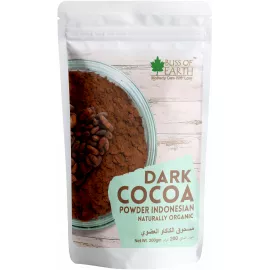 Bliss of Earth Naturally Organic Dark Cocoa Powder for Baking Chocolate Cake Cookies Chocolate Shake Unsweetened Cocoa 200g