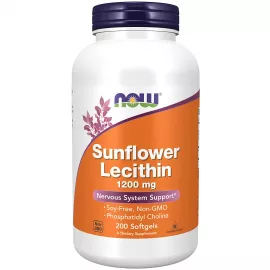 Now Foods Sunflower Lecithin 1200mg 200 Softgels
