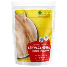 Bliss of Earth  Ashwagandha Root Powder Organics Certified Withania Somnifera Helps To Promotes Better Strength and Stamina 400g