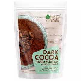 Bliss of Earth Naturally Organic Dark Cocoa Powder for Baking Chocolate Cake Cookies Chocolate Shake Unsweetened Cocoa 500g