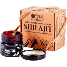 Bliss of Earth Original Surya Tapi Himalayan Shilajit Resin For Men & Women  90 Days Sun Dried Premium Shilajeet/Mumio Performance Booster  Rich in Fulvic Acid and 85+ Trace Minerals 20g