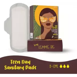 Lemme Be Sanitary Day Pads 100% Cotton Certified Biodegradable - (Box Of 7)