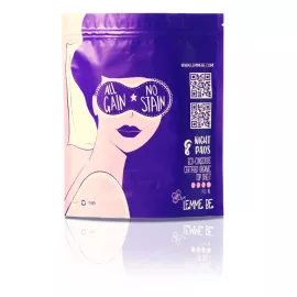 Lemme Be Heavy Flow Night Pads 100% Cotton Certified - (Box Of 8)