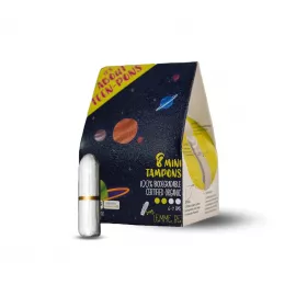 Lemme Be Light Flow Tampons 100% Cotton Certified  Biodegradable - (Box Of 8)