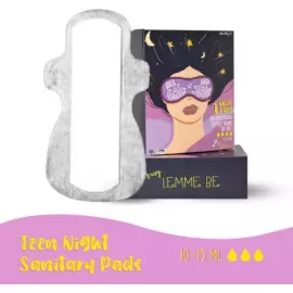 Lemme Be Sanitary Night Pads 100% Cotton Certified Biodegradable -  (Box Of 7)