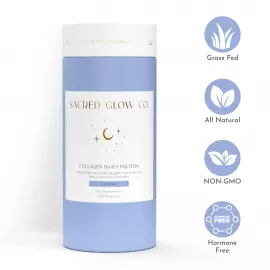 Collagen Whey Protein - New Zealand Grass-fed Whey Protein - Natural Vanilla Flavor - 500g (20 Servings)