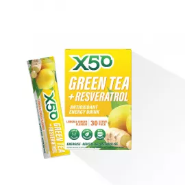 الشاي الأخضر بنكهة الليمون والزنجبيل من إكس 50 30's مظروف
