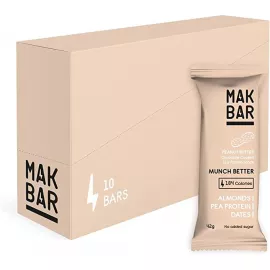 MAK BAR Peanut Butter Flavour Protein Bar 10 x 42g