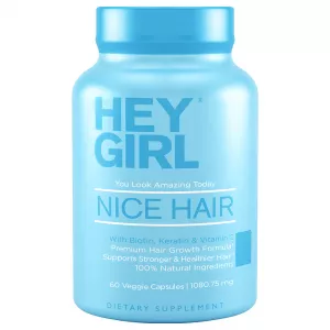 Hey Girl Nutrition Nice Hair Biotin Keratin Vitmain C Veggie Capsules 60's