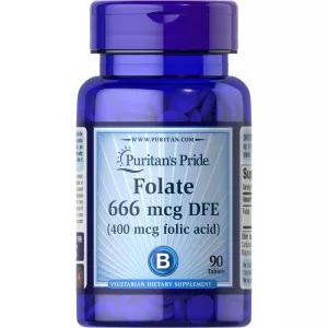 Puritan's Pride Folate 666 MCG Tablets 90's