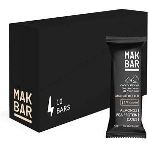 MAK BAR Chocolate Chip  Flavour Protein Bar 10 x 42g