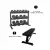 Combo Offer - Hex Dumbbell Set 2.5 Kg to 20 Kg with Dumbbell Rack and Adjustable Bench