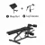 1441 Fitness Adjustable Bench with Leg Extension and Bicep Curl X3-0112A