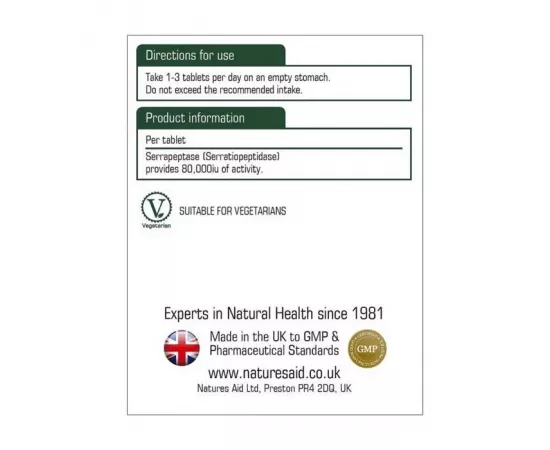 Natures Aid Serrapeptase Tablets 90's