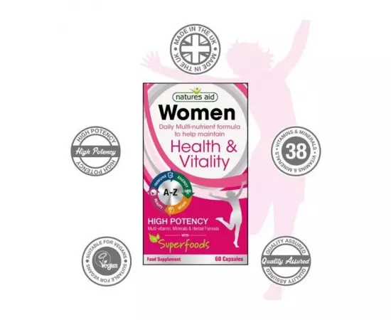 Natures Aid Women Health & Vitality Capsules 60's