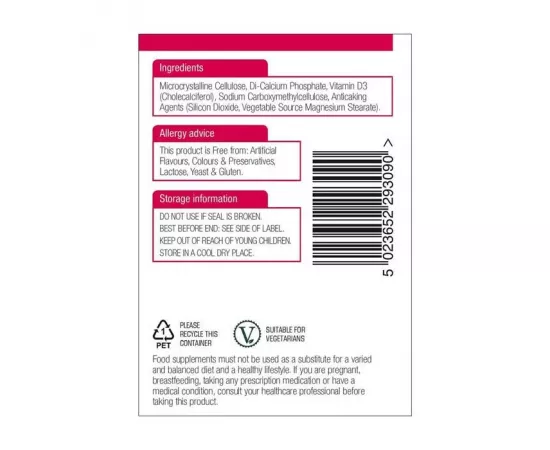 Natures Aid Vitamin D3 1000 IU Tablets 90's