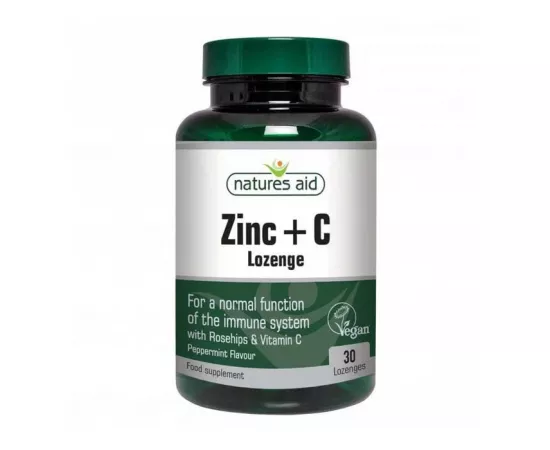 Natures Aid Zinc + Vitamin C Lozenges 30's