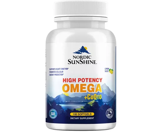 Nordic Sunshine High Potency Omega 1280 mg + CoQ 10 100 mg Softgels 100's
