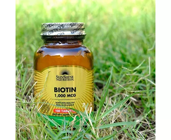 Sunshine Nutrition Biotin 1000 Mcg 100 Tablets