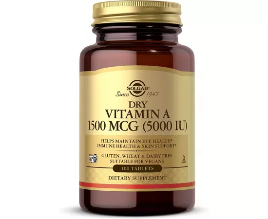 Solgar Dry Vitamin A 1500 Mcg (5000 IU) 100 Tablets