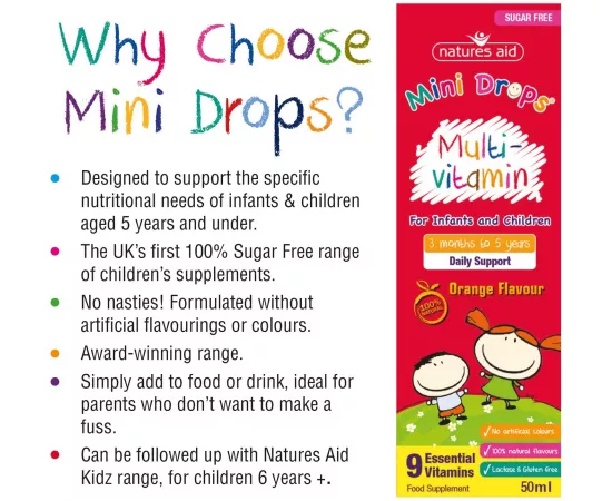 Natures Aid Multi-Vitamin Drops For Infant & Children 50 ml