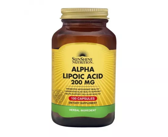 Sunshine Nutrition Alpha Lipoic Acid 200mg Capsules 100's
