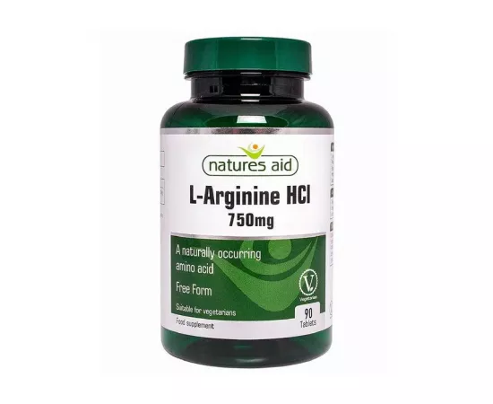 Natures Aid L-Arginine 750 mg Tablets 90's