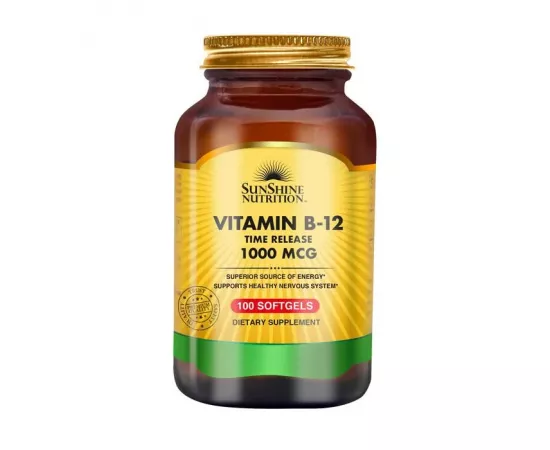Sunshine Nutrition Vitamin B-12 1000 mcg Softgels 100's