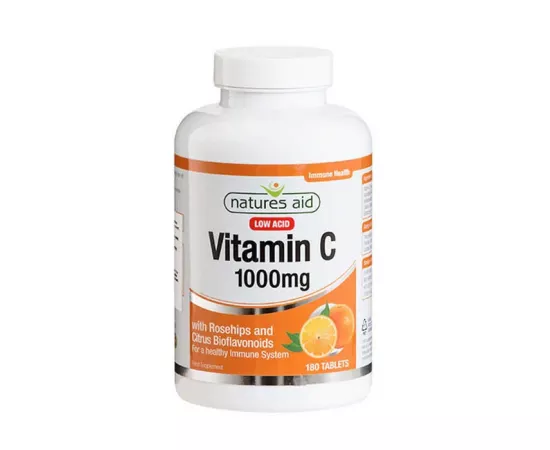 Natures Aid Vitamin C 1000 mg Low Acid Tablets 180's