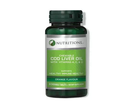 Nutritionl Chewable Cod Liver Oil with Vitamin A, C & D Tablets 30's