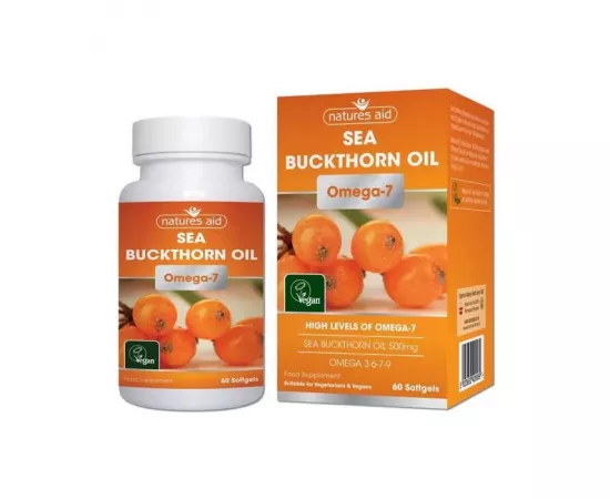 Natures Aid Sea Buckthorn Oil Omega-7 Softgels 60's