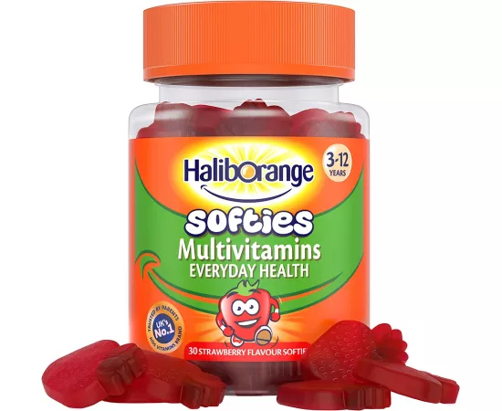 سوفتيز الفيتاميات المتعددة بنكهة الفراولة للأطفال من هاليبورانج 60's