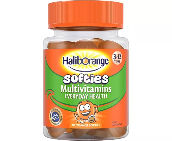  سوفتيز الفيتاميات المتعددة بنكهة البرتقال للأطفال من هاليبورانج 30's