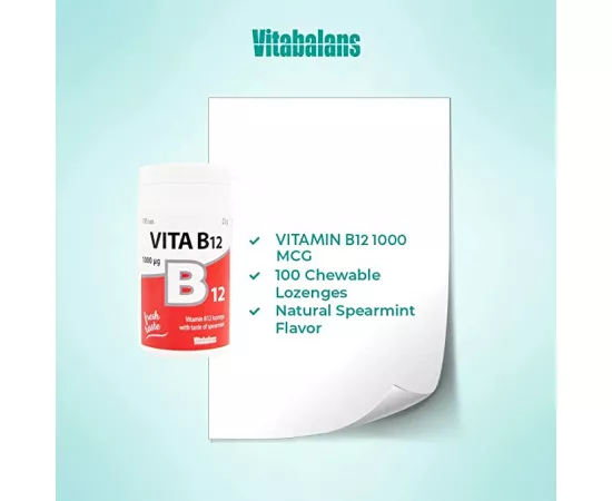 Vitabalans Vita B12 1000 MCG Lozenges Tablets 100's