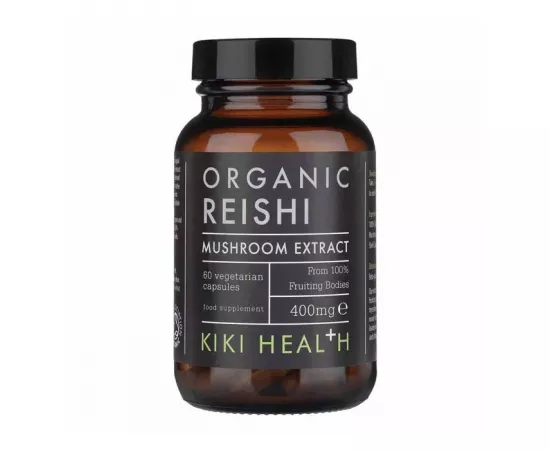 Kiki Health Organic Reishi Mushroom Extract Vegetarian Capsules 60's