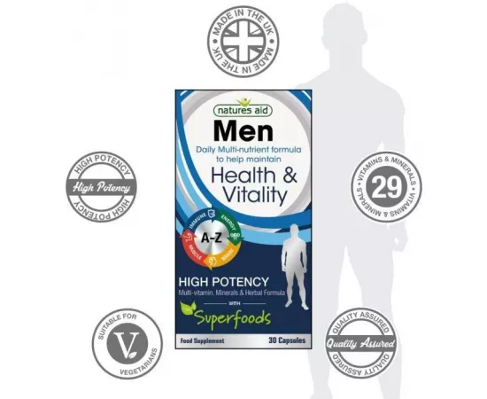 Natures Aid Men Health & Vitality 30'S Capsules