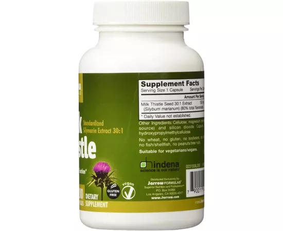 Jarrow Formulas Milk Thistle Dietary Supplements x 200 Veggie Caps