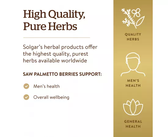 Solgar Full Potency Saw Palmetto Berries Capsules 100's